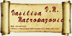 Vasilisa Matropazović vizit kartica